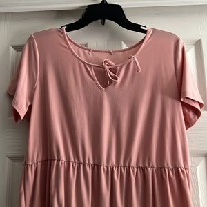 Pastel Pink Ruffled Top